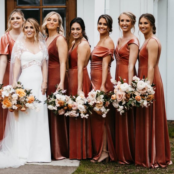 Velvet Dusty Rose Size 4 Formal Dress Etsy - Picture 10 of 11